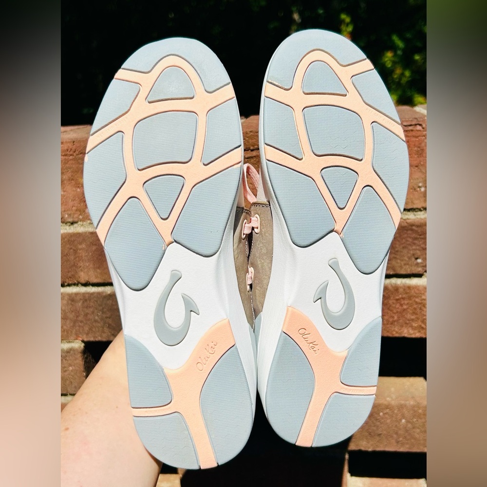 OLUKAI Pearl Blush/Pale Grey Miki Li Slip On Shoes Sneakers | Women's Size 7 - Picture 8 of 11
